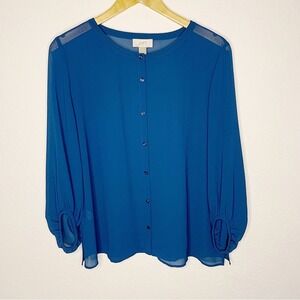 LOFT OUTLET Lightweight Sheer Layering Blouse Size Medium